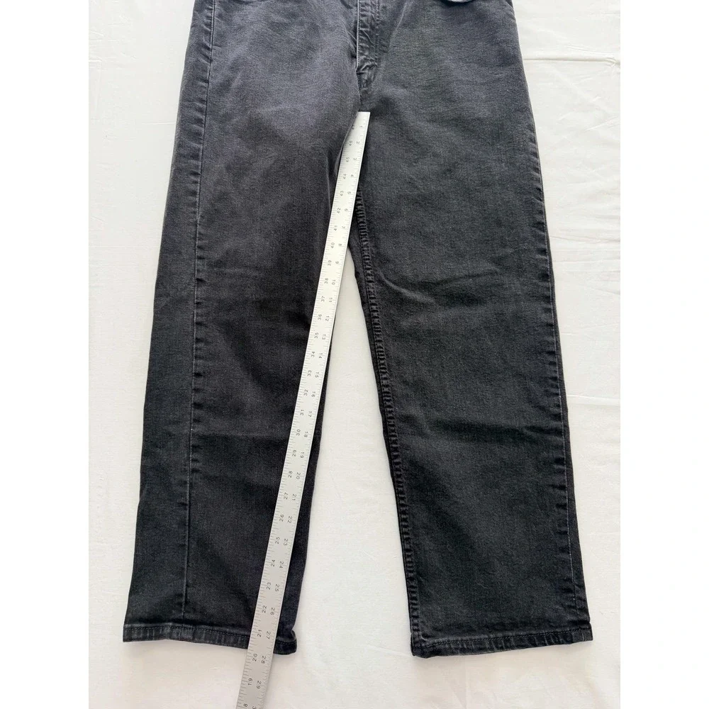 Levi's 550 Jeans Mens 38x29 Gray Dark Wash Relaxed Tapered Denim Pants Casual